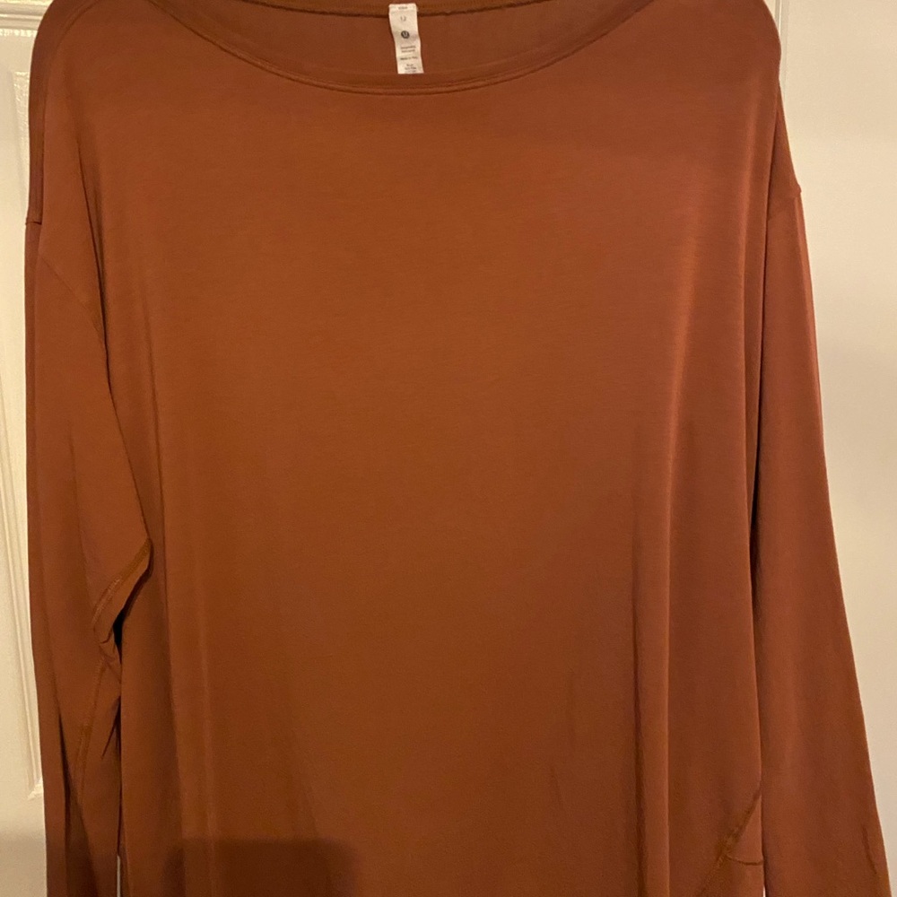 lululemon athletica Back in Action Rust Long Sleeve